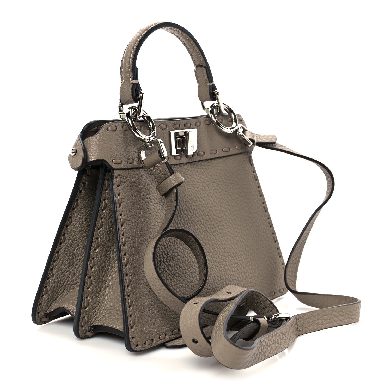 Cuoio Romano Selleria Mini Peekaboo I SEE U Iconic Satchel Fettuccia