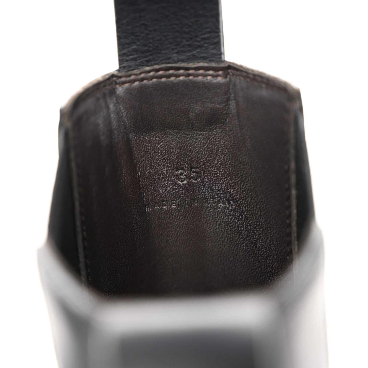 Calfskin The Tire Chelsea Boots 35 Black Green