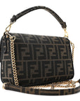 Fabric Jacquard FF 1974 Mini Baguette Tobacco Moro Black
