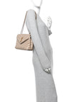 Calfskin Y Quilted Monogram Small Loulou Chain Satchel Dark Beige