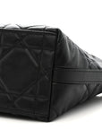 Lambskin Macrocannage D1ORStar Hobo Bag Black
