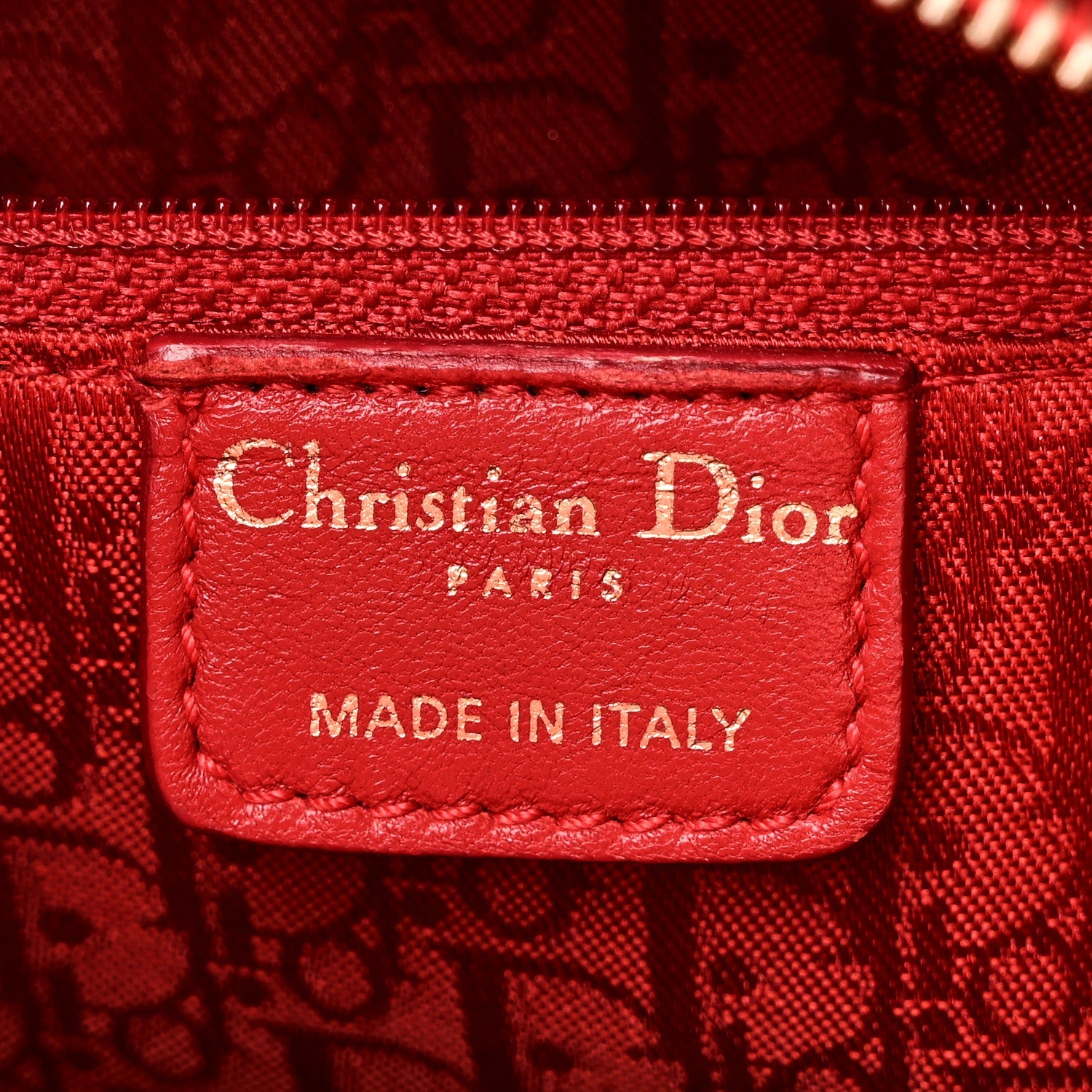 Patent Cannage Stitched Medium Lady D1OR Red