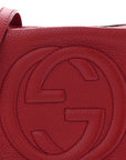 Pebbled Calfskin Small Soho Disco Bag Tabasco Red