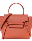 Grained Calfskin Nano Belt Bag Terracotta