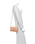 Caviar Quilted CC Turnlock Wallet On Chain WOC Brown