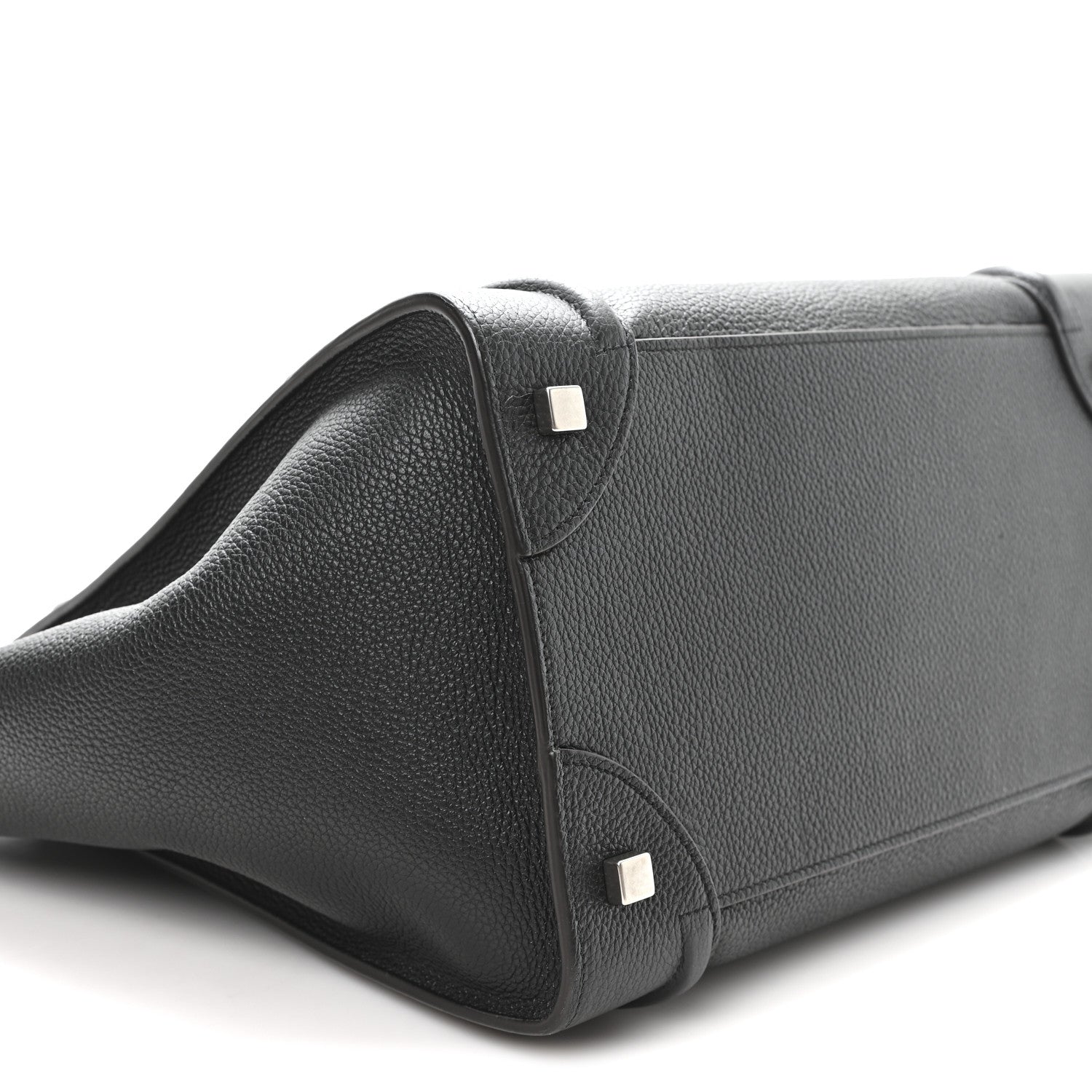 Drummed Calfskin Mini Luggage Black
