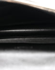 Grain De Poudre Matelasse Chevron Monogram Envelope Chain Wallet Black
