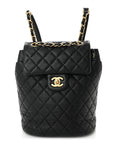 Lambskin Quilted Mini Urban Spirit Backpack Black
