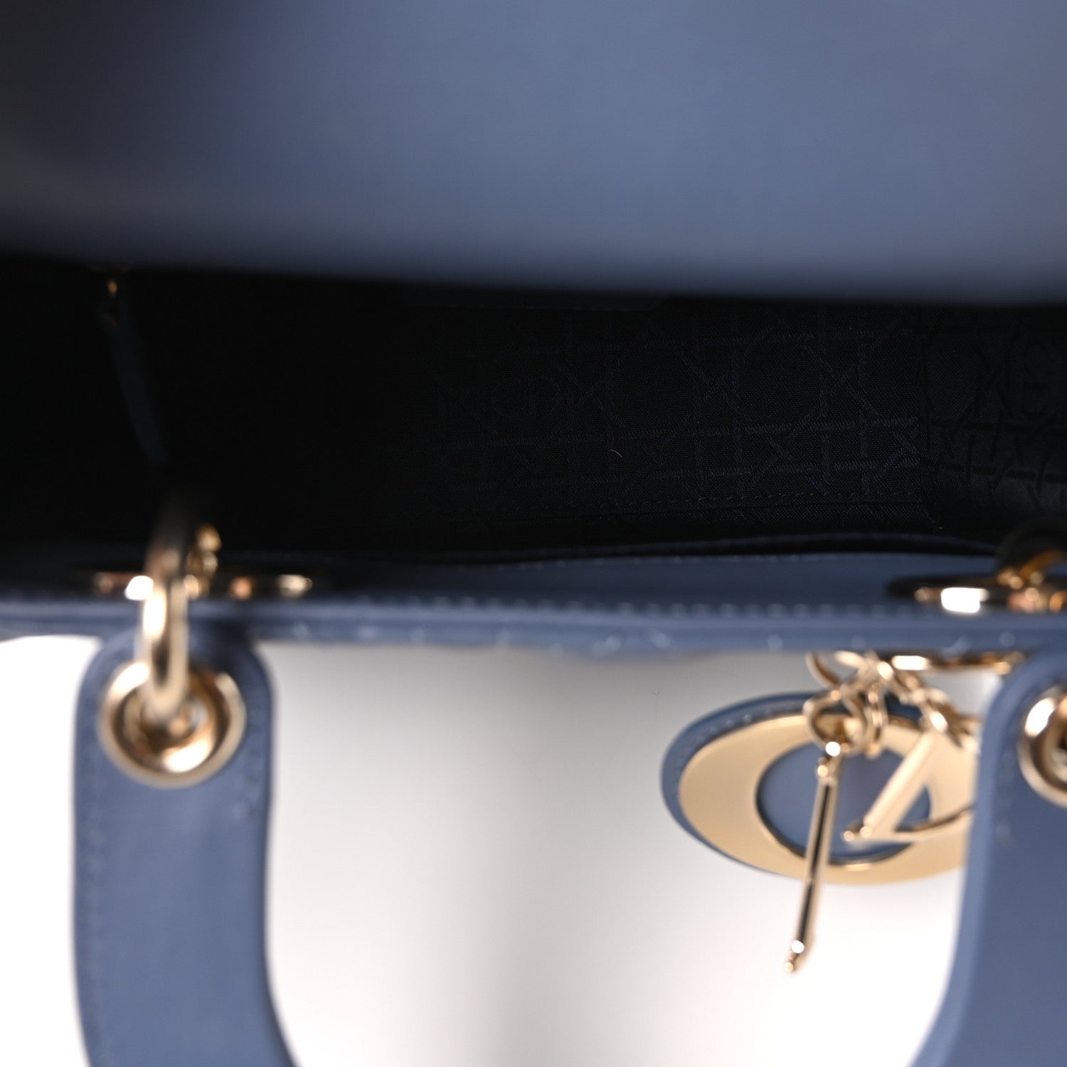 Lambskin Cannage Small My ABCD1OR Lady D1OR Blue