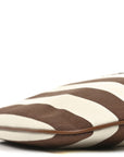 Canvas Calfskin Striped Ivy  Cacao Naturale