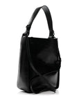 Extra Supple Calfskin Snakeskin Embossed Calfskin Small Tool 2.0 North-South Tote Black