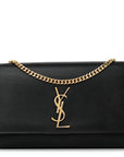 Grain De Poudre Medium Classic Monogram Kate Satchel Black