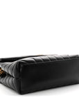 Calfskin Y Quilted Monogram Small Loulou Chain Satchel Black