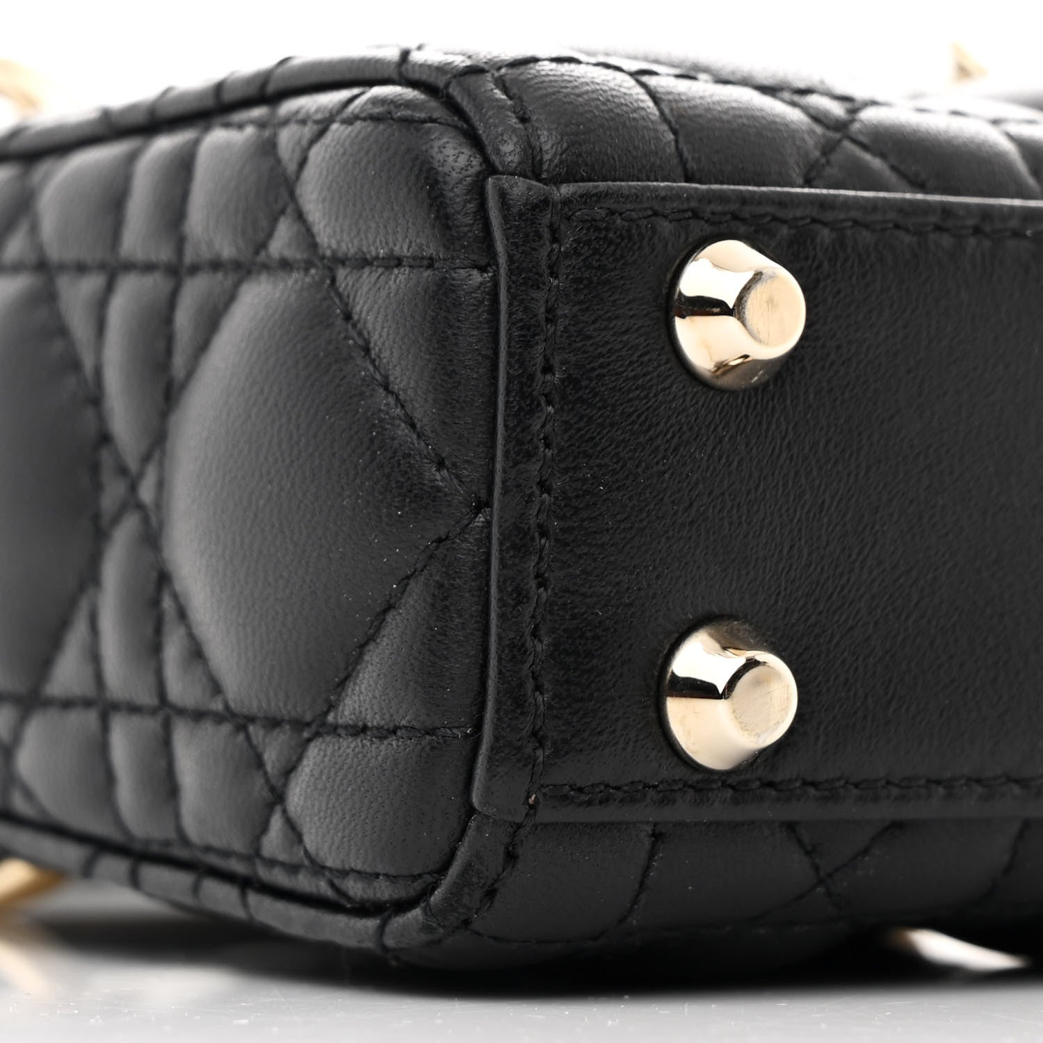 Lambskin Cannage Micro Lady D1OR Black