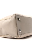Nylon Saffiano Bi-Color Tote Grey