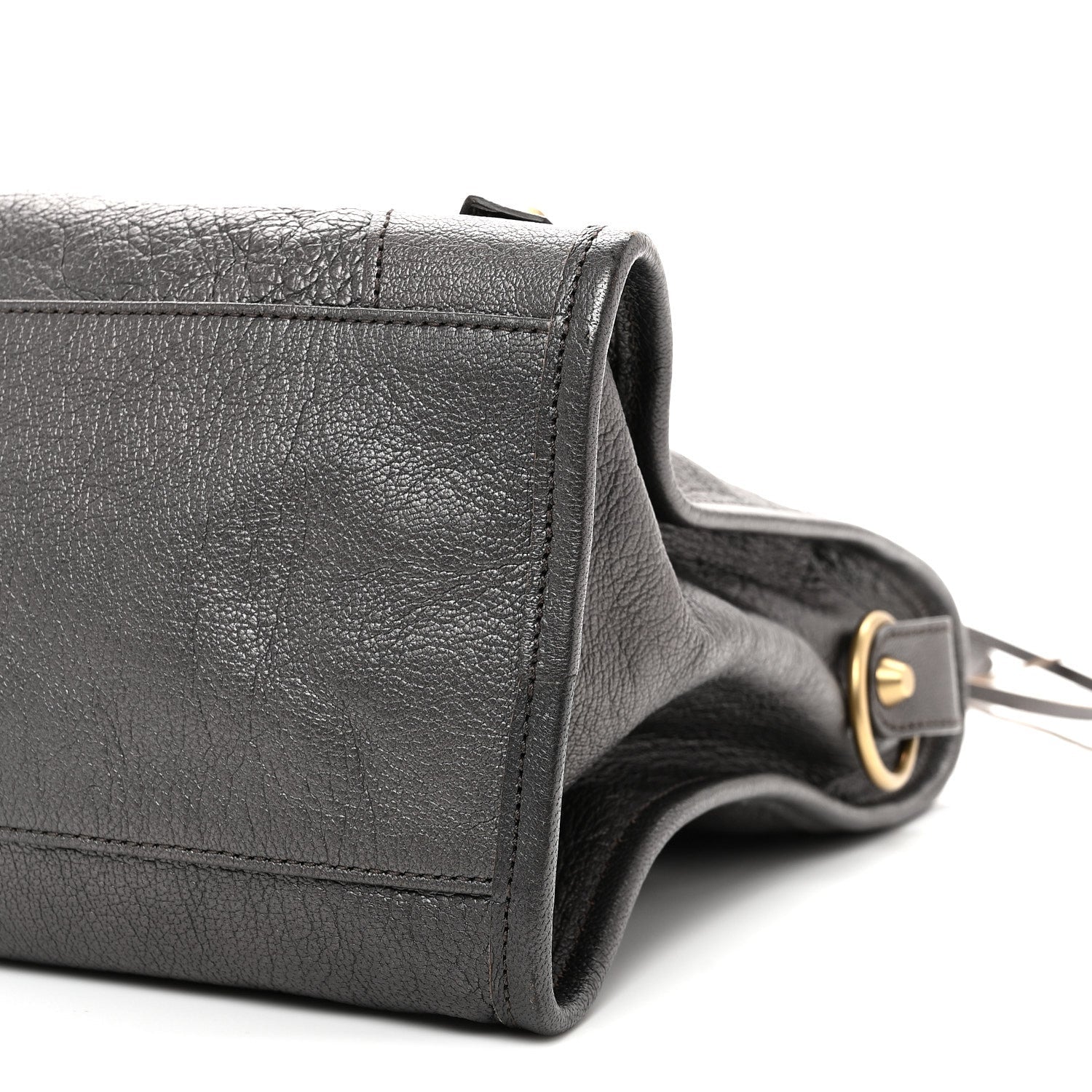 Pearlescent Goatskin Classic Gold Hardware City Bronze