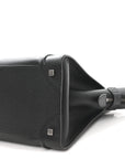 Drummed Calfskin Mini Luggage Black