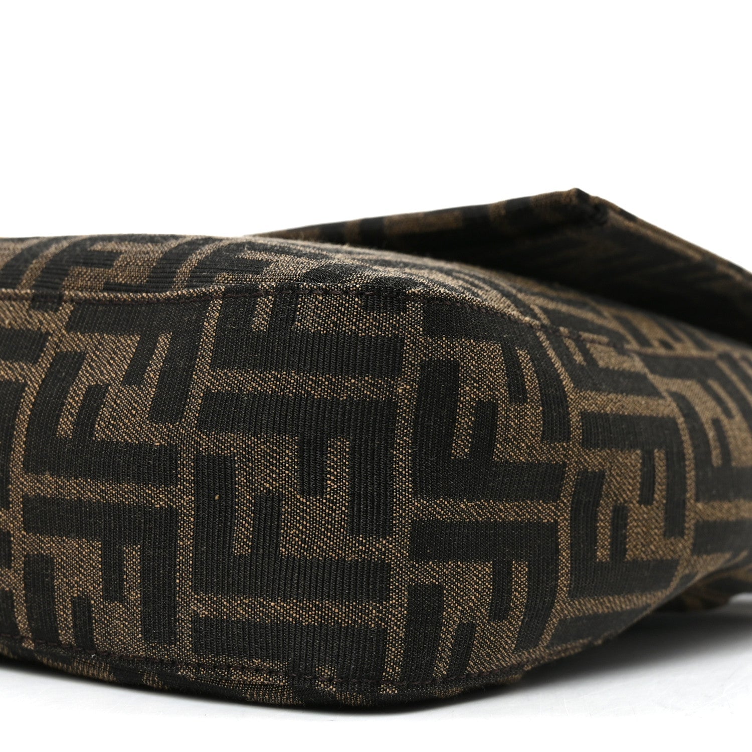 Fabric Jacquard FF 1974 Maxi Baguette Tobacco Moro Black