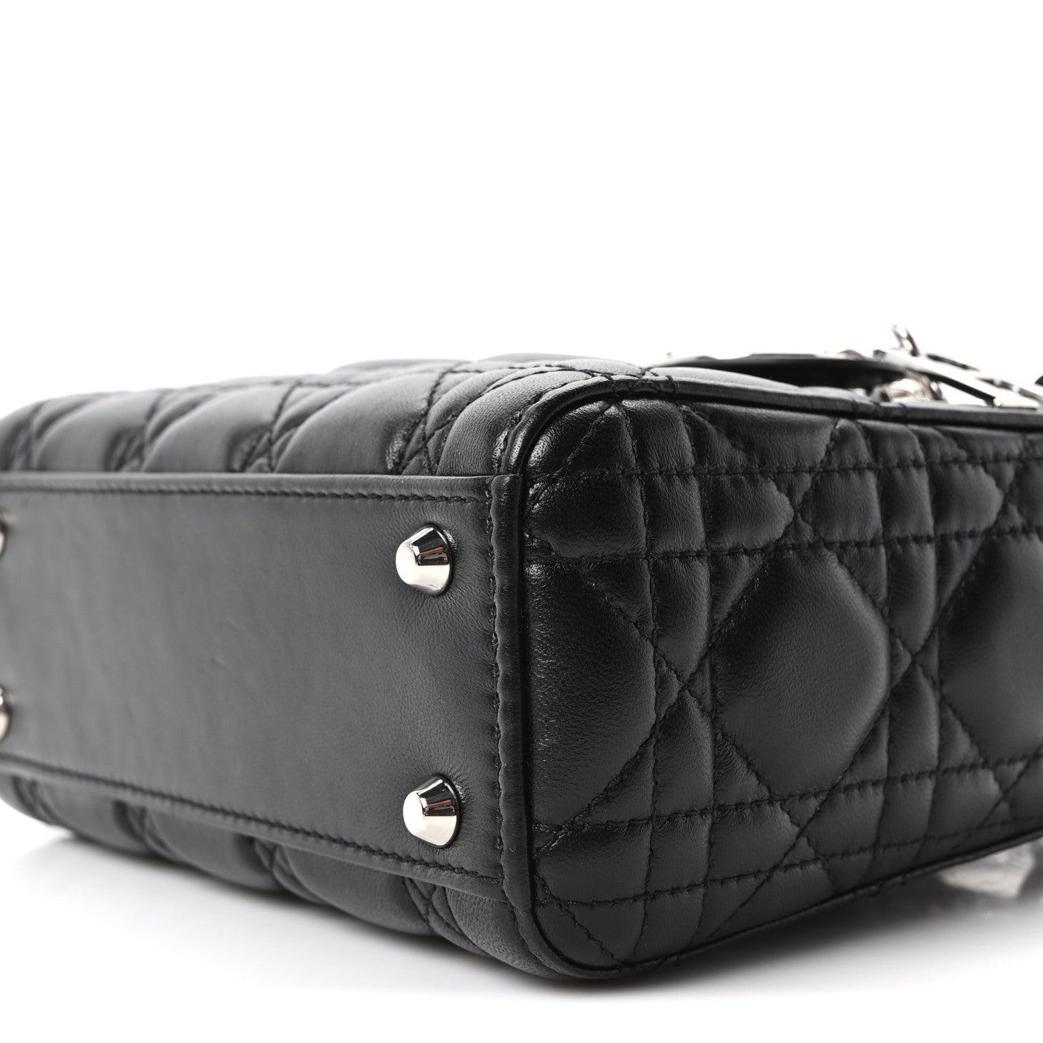 Lambskin Cannage Mini Lady D1OR Black