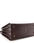 Calfskin Snakeskin Small Sac De Jour Burgundy