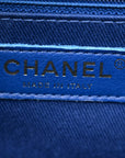 Caviar Quilted Small Business Affinity Flap Dark Blue