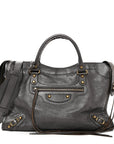 Pearlescent Goatskin Classic Gold Hardware City Bronze