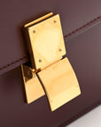 Liege Calfskin Teen Classic Box Flap Bag Burgundy