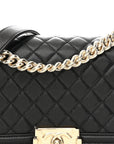 Caviar Quilted Medium Boy Flap Black