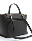 Grained Calfskin Mini Belt Bag Grey