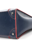 Smooth Calfskin Mini Luggage Navy Red