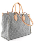 Monogram Denim Onthego MM Washed Grey