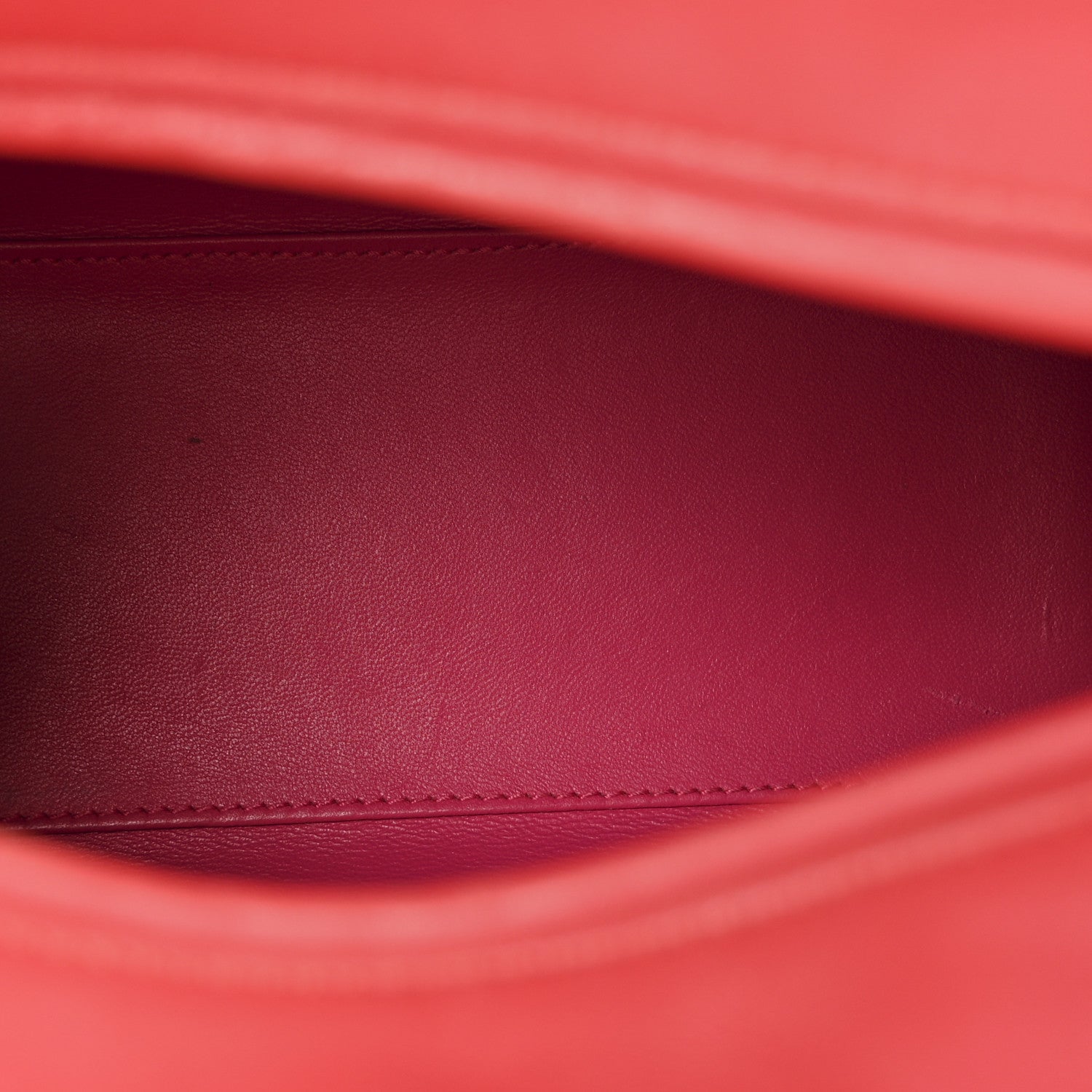 Lambskin Cannage Medium Bi-Color Lady D1OR Orange Fuchsia