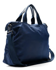 Tessuto Nylon Saffiano Tote Cobalto