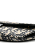Oblique Saddle Chain Long Wallet Blue