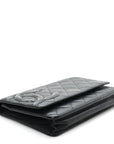 Calfskin Quilted Cambon Wallet on Chain WOC Black