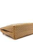 Nappa Intrecciato Medium Andiamo Shoulder Bag Dark Praline