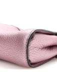 Metallic Cuoio Romano Selleria Nano Peekaboo Satchel Purple