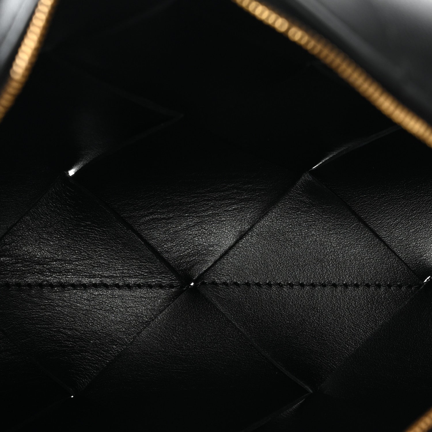 Lambskin Maxi Intrecciato Small Cassette Camera Bag Black