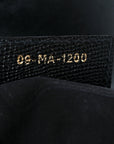 Grained Calfskin Saddle Bag Black