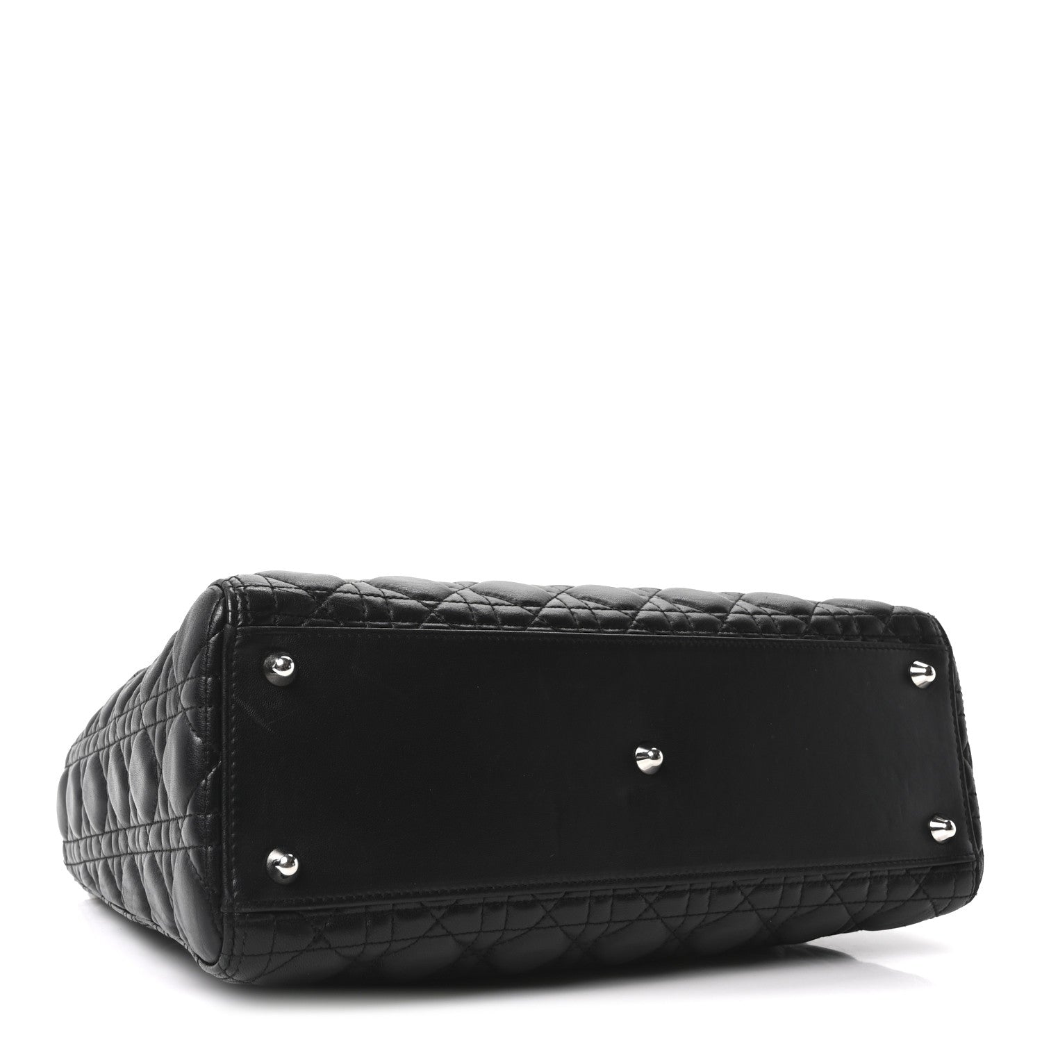 Lambskin Cannage Large Lady D1OR Black