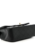 Lambskin Quilted Mini Rectangular Flap Black