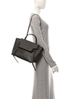 Grained Calfskin Mini Belt Bag Grey