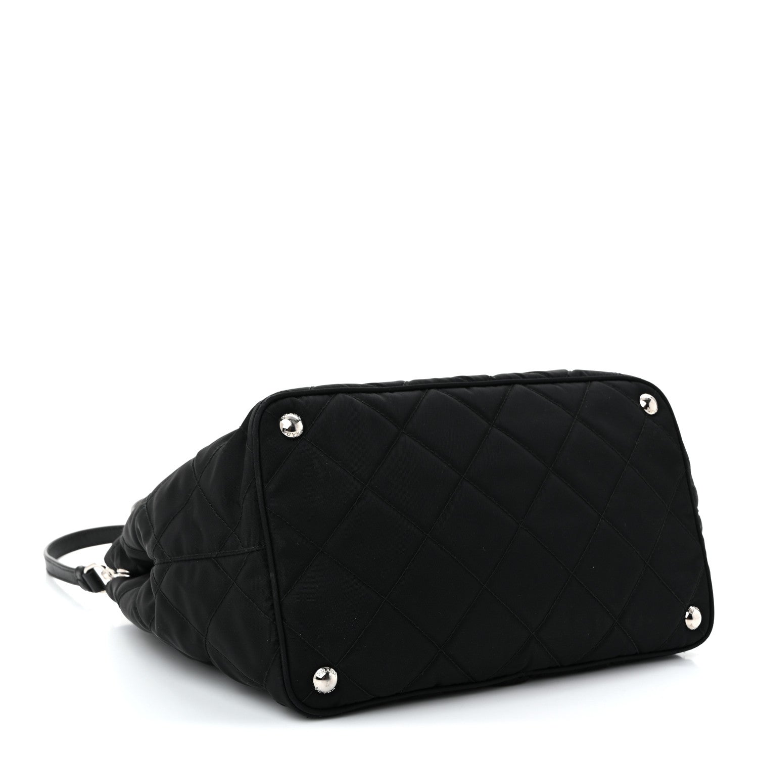 Nylon Tessuto Impuntu Quilted Tote Black