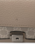 GG Supreme Monogram Textured Dollar Calfskin Small Rectangular Dionysus Shoulder Bag Beige Mystic White Oatmeal
