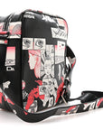 X JAMES JEAN Vitello DNA Flat Messenger Bag Black