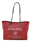 Canvas Small Deauville Tote Red