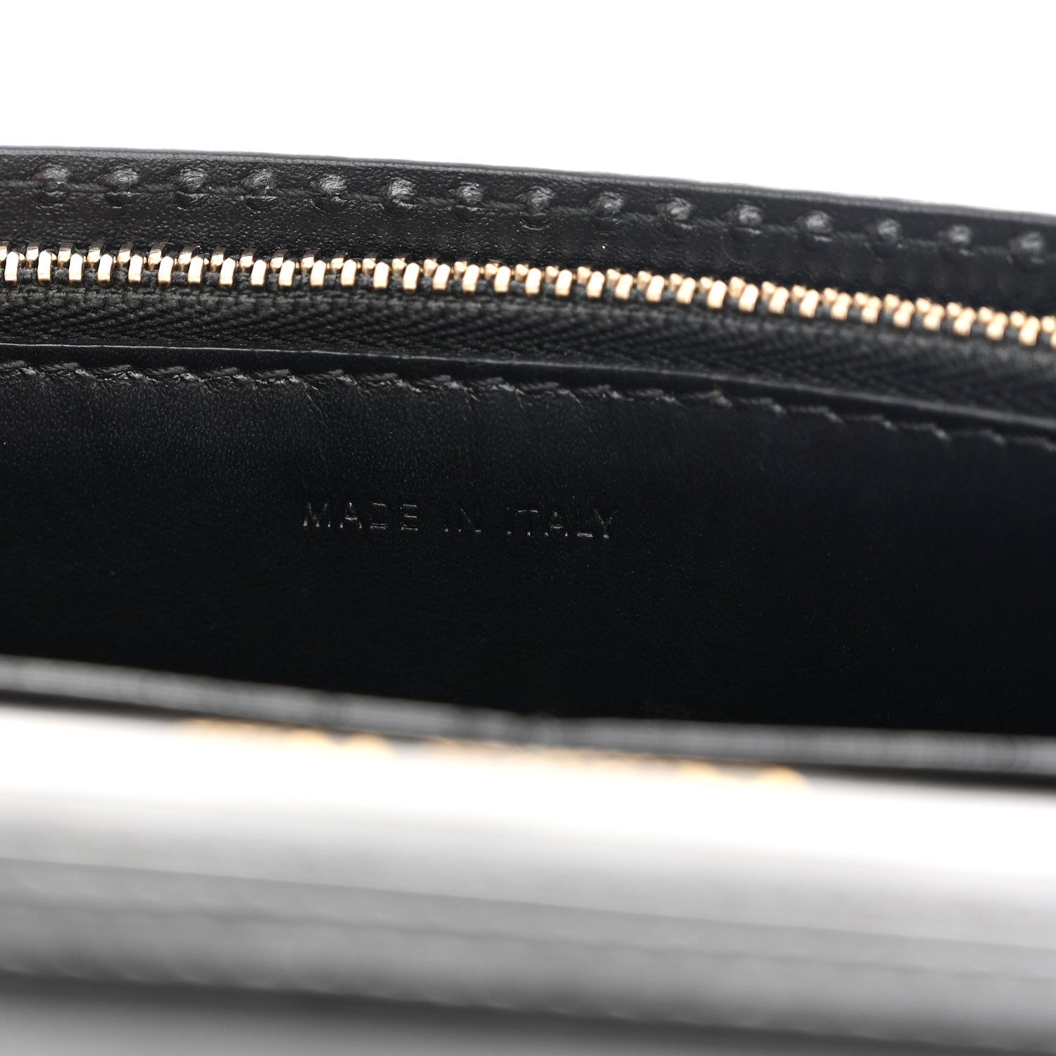 Calfskin J'AD1OR Wallet on Chain Pouch Black