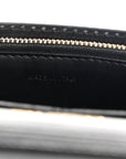 Calfskin J'AD1OR Wallet on Chain Pouch Black
