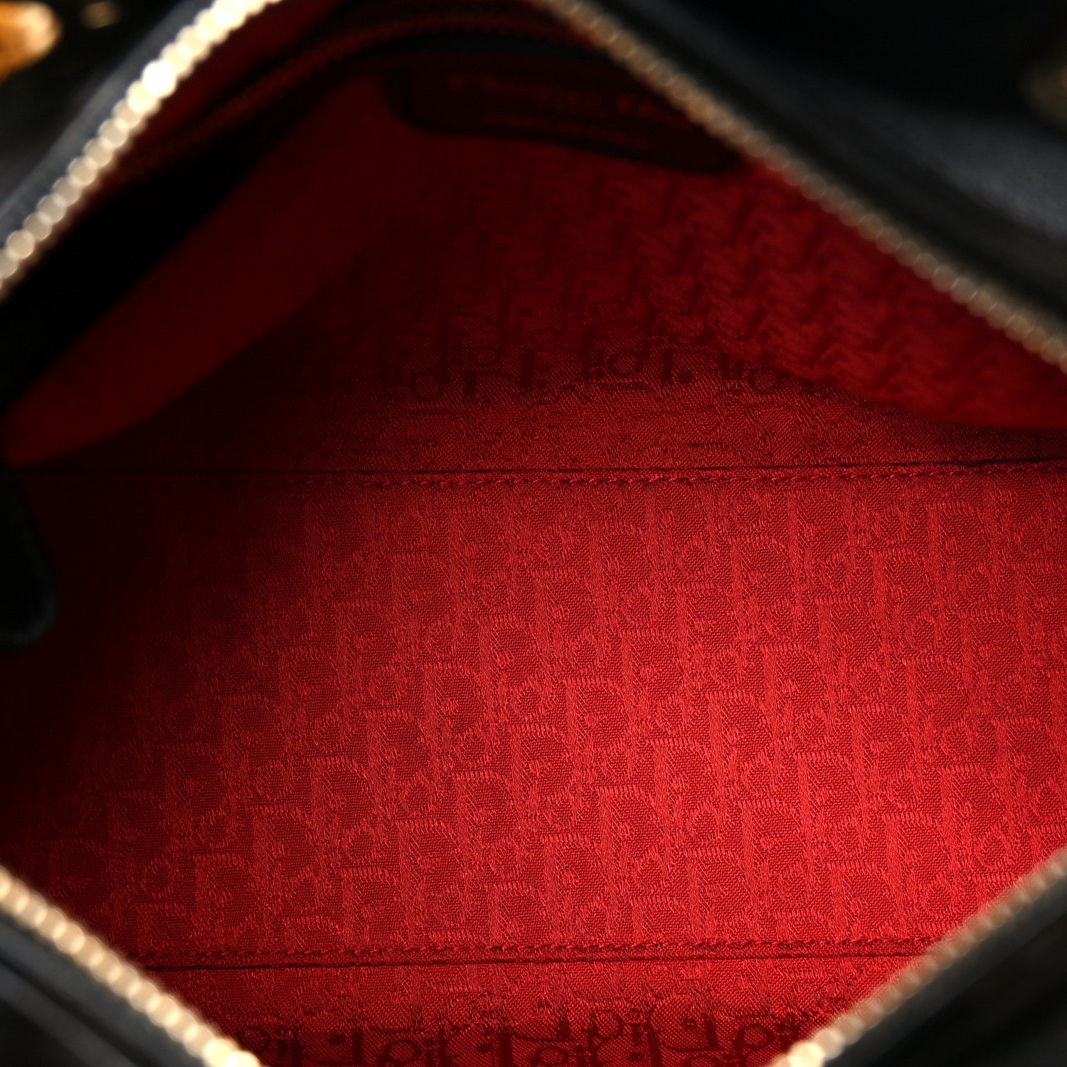 Lambskin Cannage Medium Lady D1OR Black