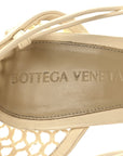 Mesh Nappa Stretch Ankle Tie Sandals 36 Toile